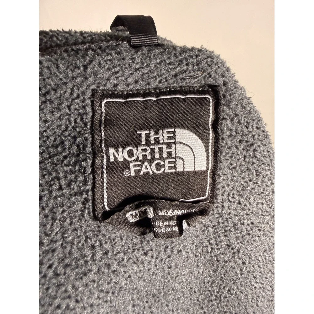 The North Face Denali Fleece Jacket Mens Medium Grey Black Full Zip Outdoor